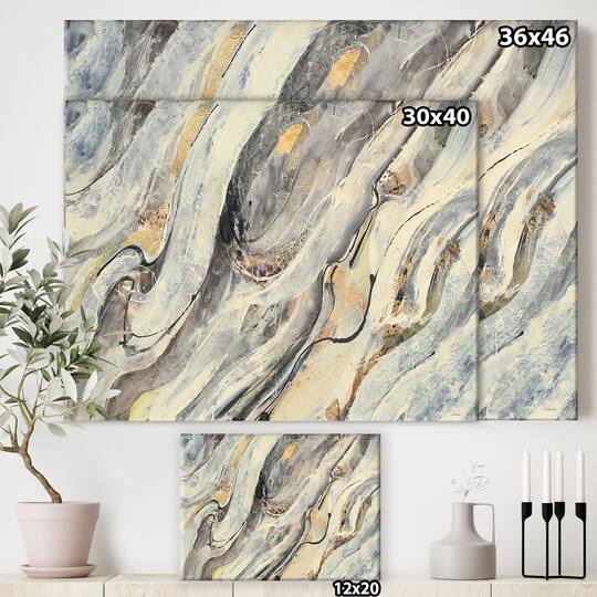 Designart - Glam Golden Falls